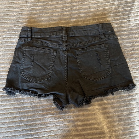 Angel Kiss black denim shorts Size 5 Good condition - Picture 2 of 3